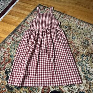 CottonTail originals linen cotton gingham apron dress